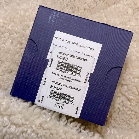 NWT Swarovski Rose Gold Oval Necklace - Picture 6 of 7